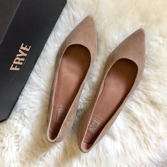 Frye Shoes - Frye Cashew Suede Sienna Pointed Toe Ballet Flats